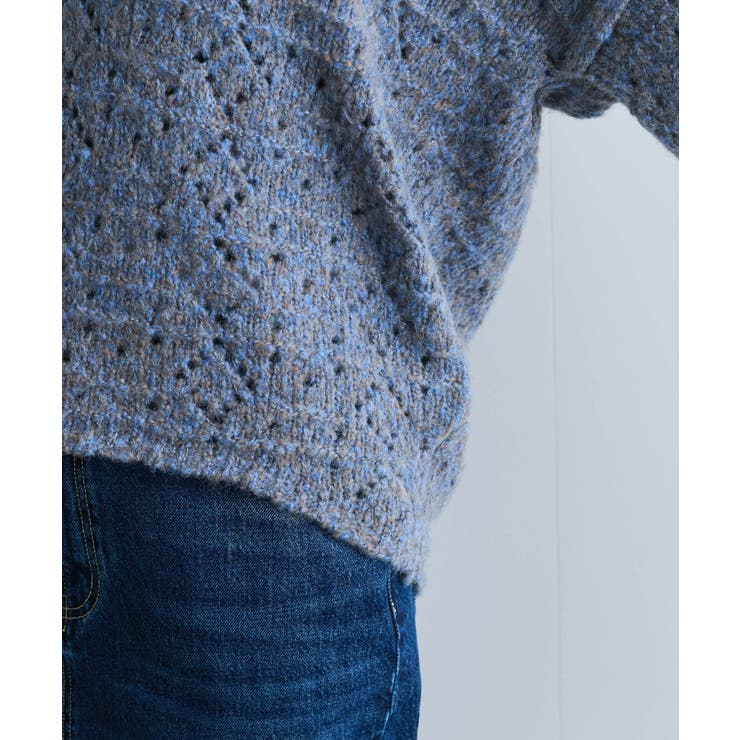 ミックスカラー深Vネックニット | VIS  | 詳細画像31 