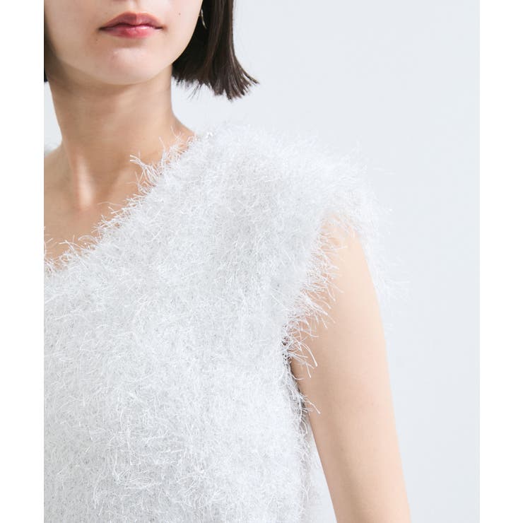 【WEB限定サイズ:MT/着丈が選べる】【洗える】フェザーヤーンニットベスト | VIS  | 詳細画像34 