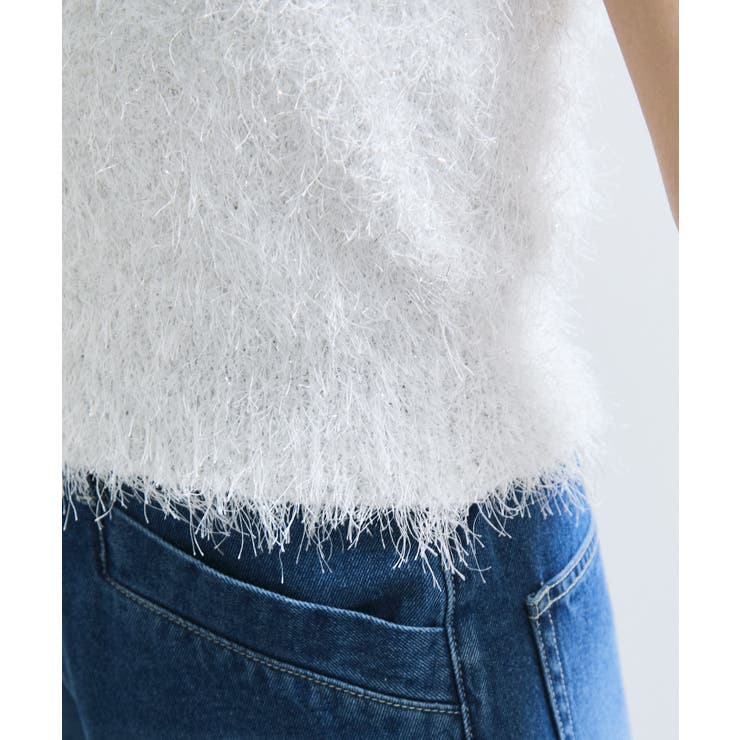 【WEB限定サイズ:MT/着丈が選べる】【洗える】フェザーヤーンニットベスト | VIS  | 詳細画像35 