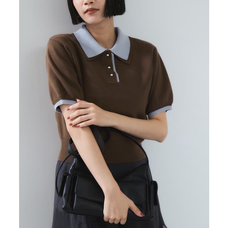 ダブルカラーポロトップス | VIS  | 詳細画像13 