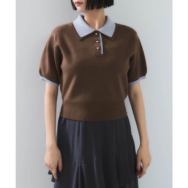 ダブルカラーポロトップス | VIS  | 詳細画像14 