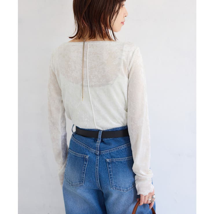 シアーベロアロングスリーブTシャツ | VIS  | 詳細画像13 