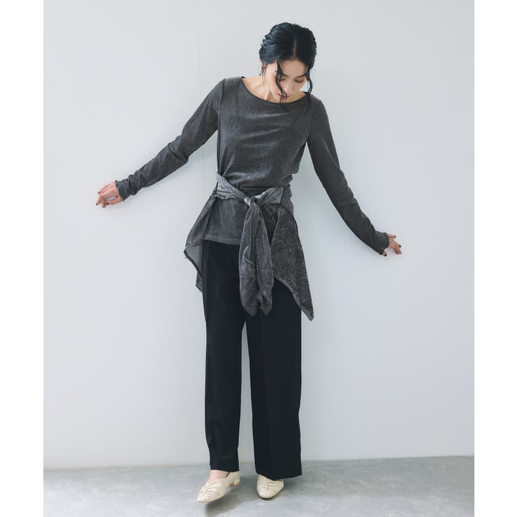 シアーベロアロングスリーブTシャツ | VIS  | 詳細画像19 