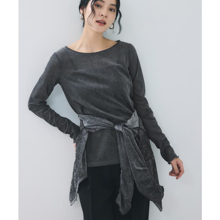 シアーベロアロングスリーブTシャツ | VIS  | 詳細画像20 