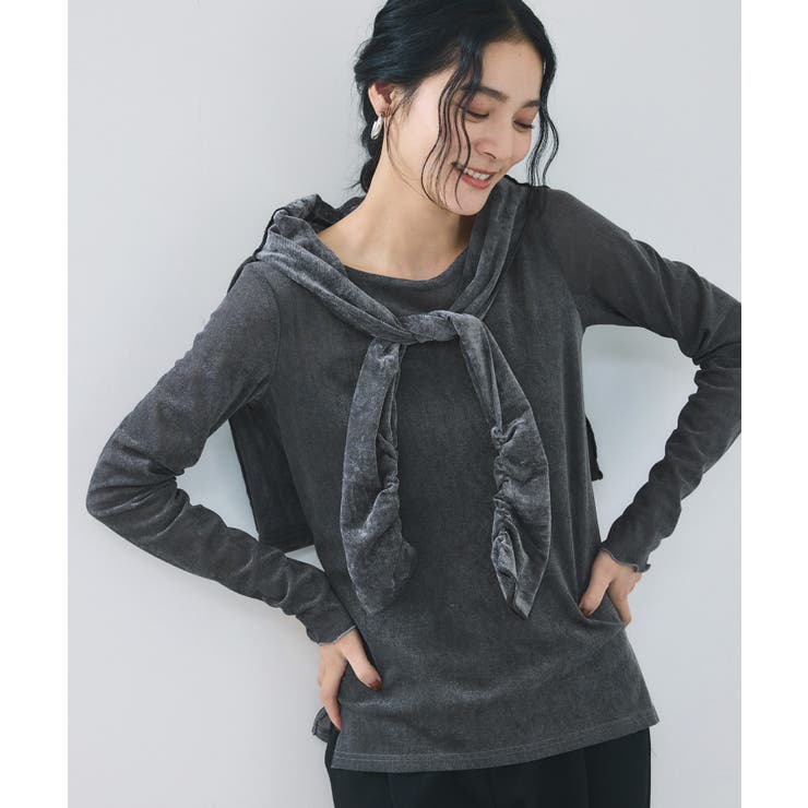 シアーベロアロングスリーブTシャツ | VIS  | 詳細画像21 