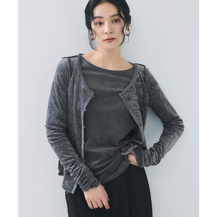 シアーベロアロングスリーブTシャツ | VIS  | 詳細画像22 