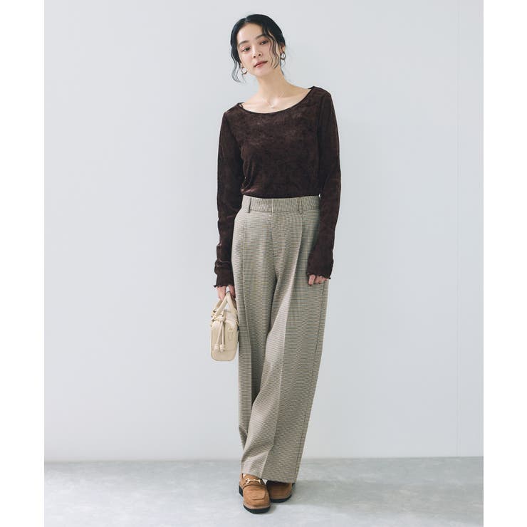 シアーベロアロングスリーブTシャツ | VIS  | 詳細画像24 