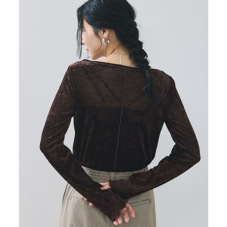 シアーベロアロングスリーブTシャツ | VIS  | 詳細画像27 