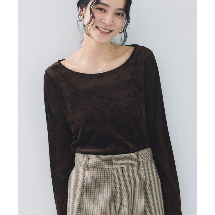 シアーベロアロングスリーブTシャツ | VIS  | 詳細画像28 