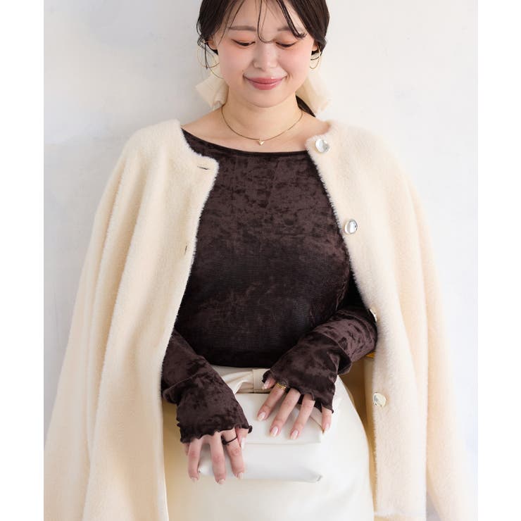 シアーベロアロングスリーブTシャツ | VIS  | 詳細画像3 