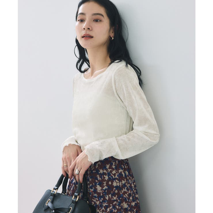 シアーベロアロングスリーブTシャツ | VIS  | 詳細画像31 