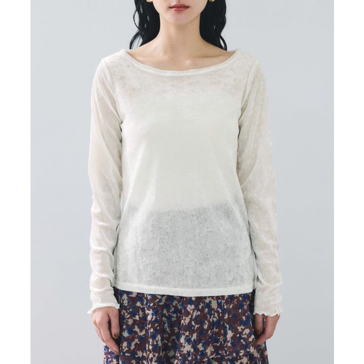 シアーベロアロングスリーブTシャツ | VIS  | 詳細画像34 