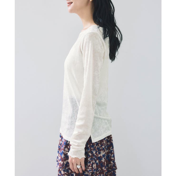 シアーベロアロングスリーブTシャツ | VIS  | 詳細画像35 