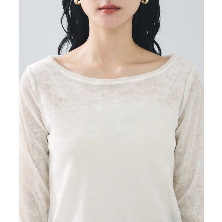 シアーベロアロングスリーブTシャツ | VIS  | 詳細画像37 