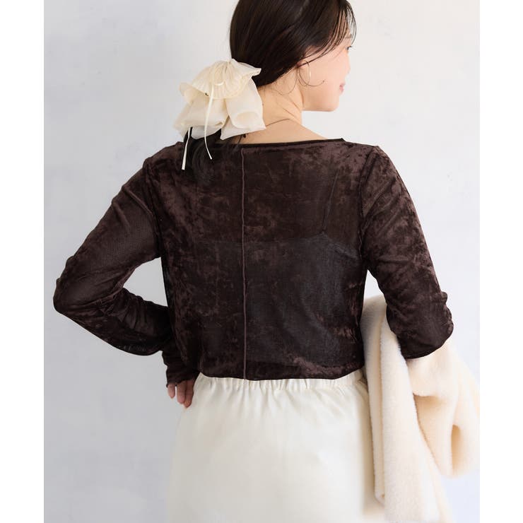 シアーベロアロングスリーブTシャツ | VIS  | 詳細画像6 