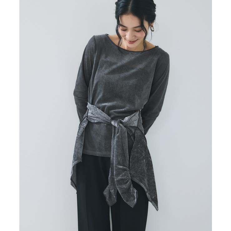 グレー(07) | シアーベロアロングスリーブTシャツ | VIS 