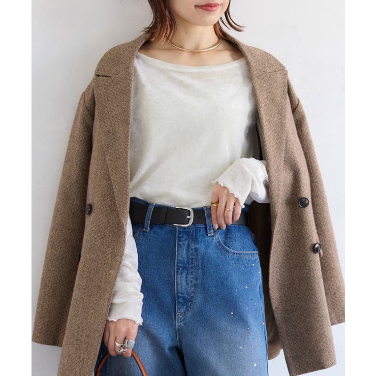 オフホワイト(15) | シアーベロアロングスリーブTシャツ | VIS 