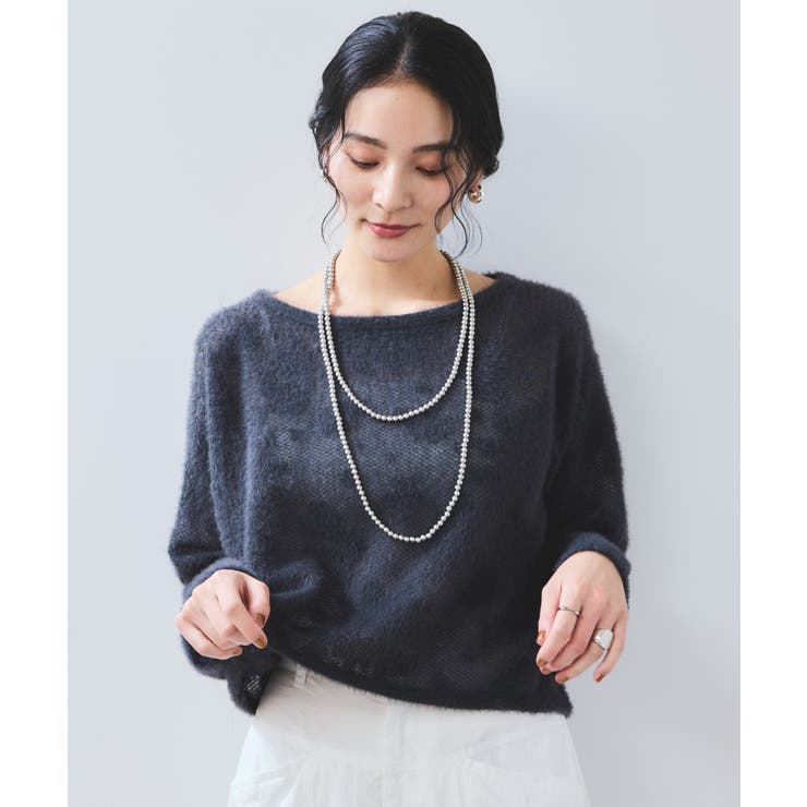 フラワーモチーフフェザーシアーニット | VIS  | 詳細画像22 