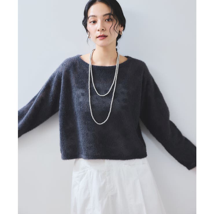 フラワーモチーフフェザーシアーニット | VIS  | 詳細画像23 