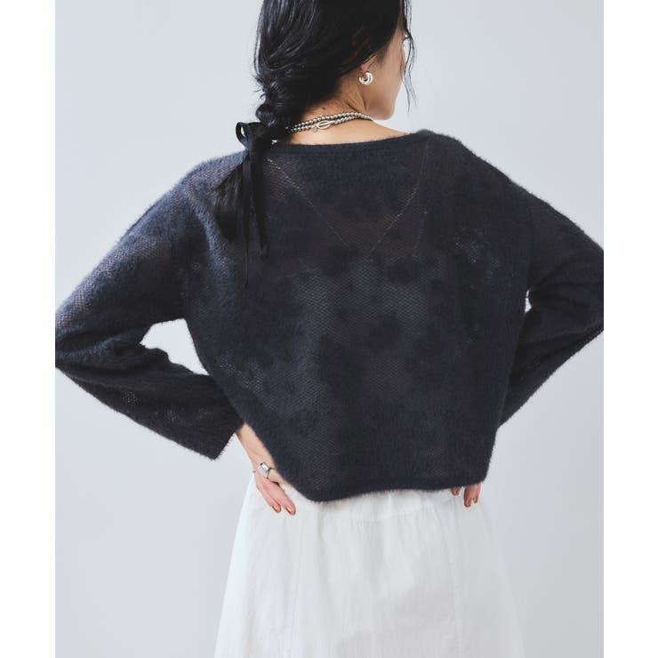 フラワーモチーフフェザーシアーニット | VIS  | 詳細画像24 