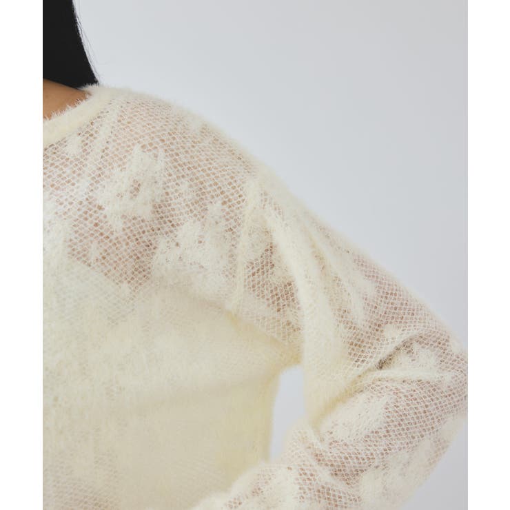 フラワーモチーフフェザーシアーニット | VIS  | 詳細画像30 