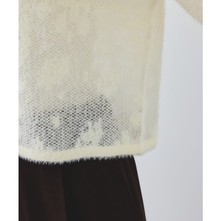 フラワーモチーフフェザーシアーニット | VIS  | 詳細画像31 