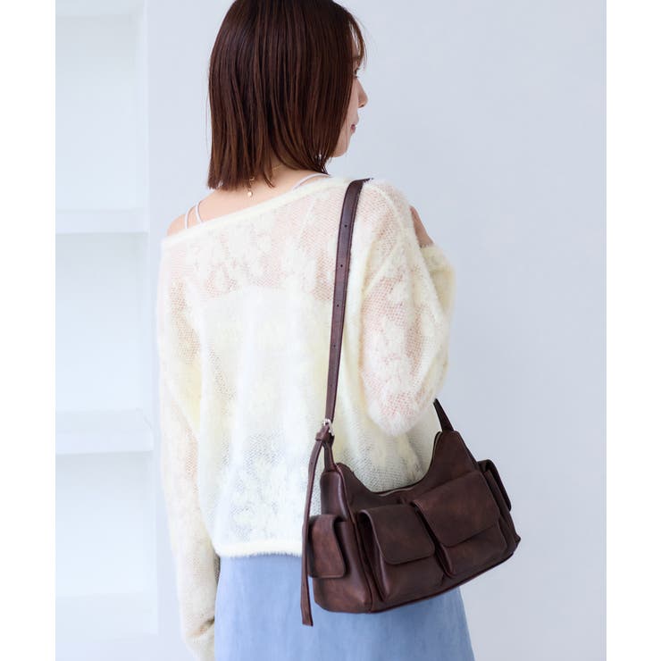 フラワーモチーフフェザーシアーニット | VIS  | 詳細画像5 