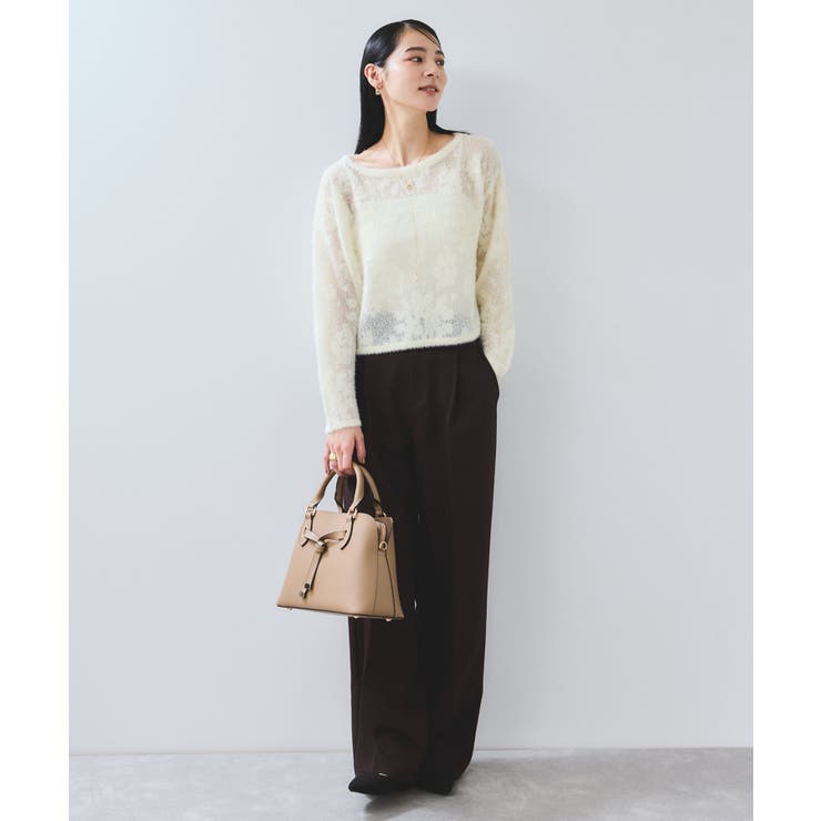 フラワーモチーフフェザーシアーニット | VIS  | 詳細画像8 