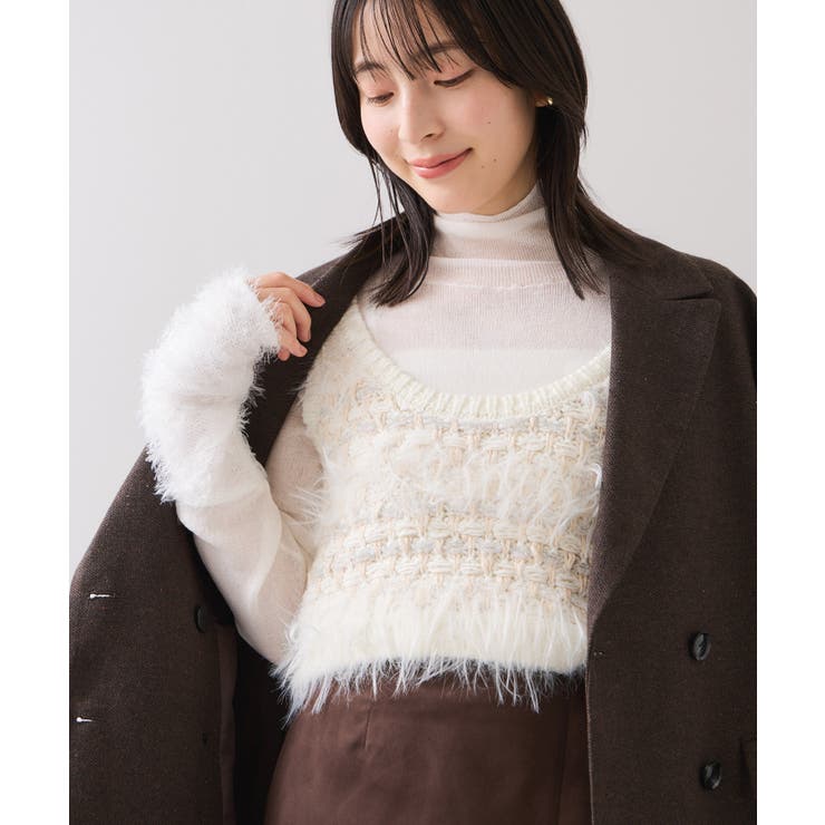 フェザーツイードニットビスチェ/2WAY | VIS  | 詳細画像12 