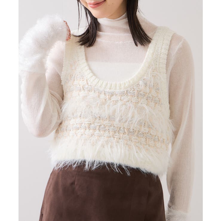 フェザーツイードニットビスチェ/2WAY | VIS  | 詳細画像13 