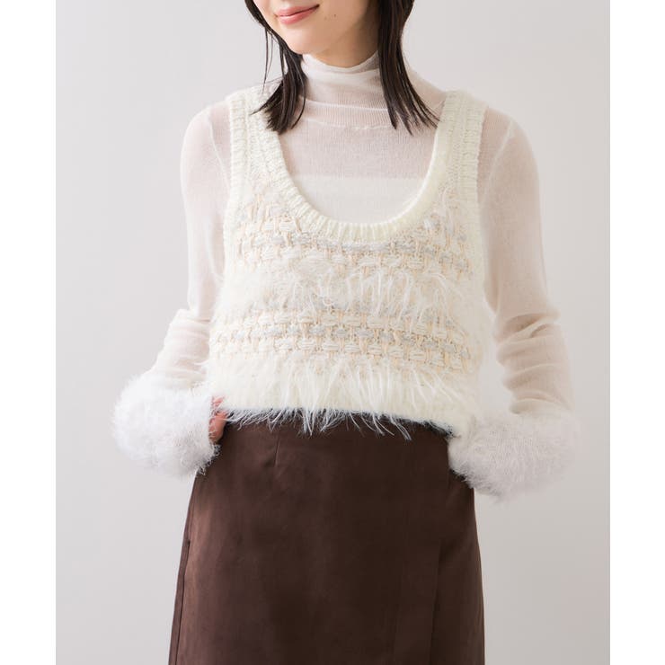 フェザーツイードニットビスチェ/2WAY | VIS  | 詳細画像9 