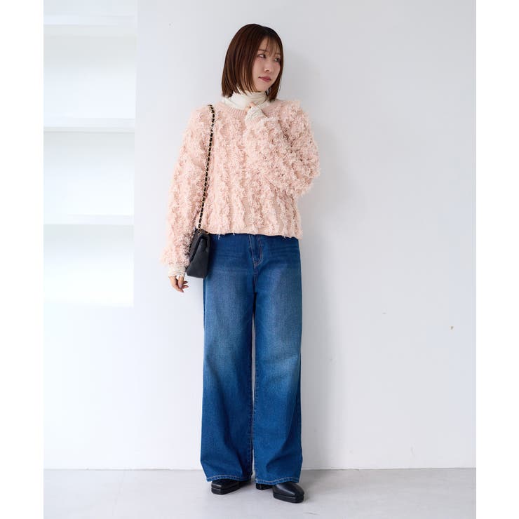 リボンヤーンフリンジニットプルオーバー | VIS  | 詳細画像10 