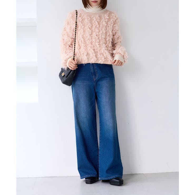 リボンヤーンフリンジニットプルオーバー | VIS  | 詳細画像11 