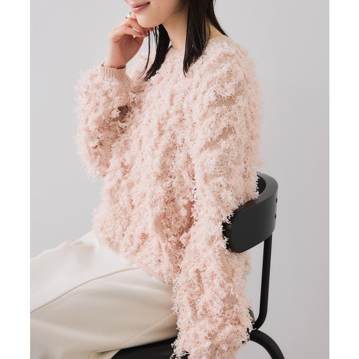 リボンヤーンフリンジニットプルオーバー | VIS  | 詳細画像19 