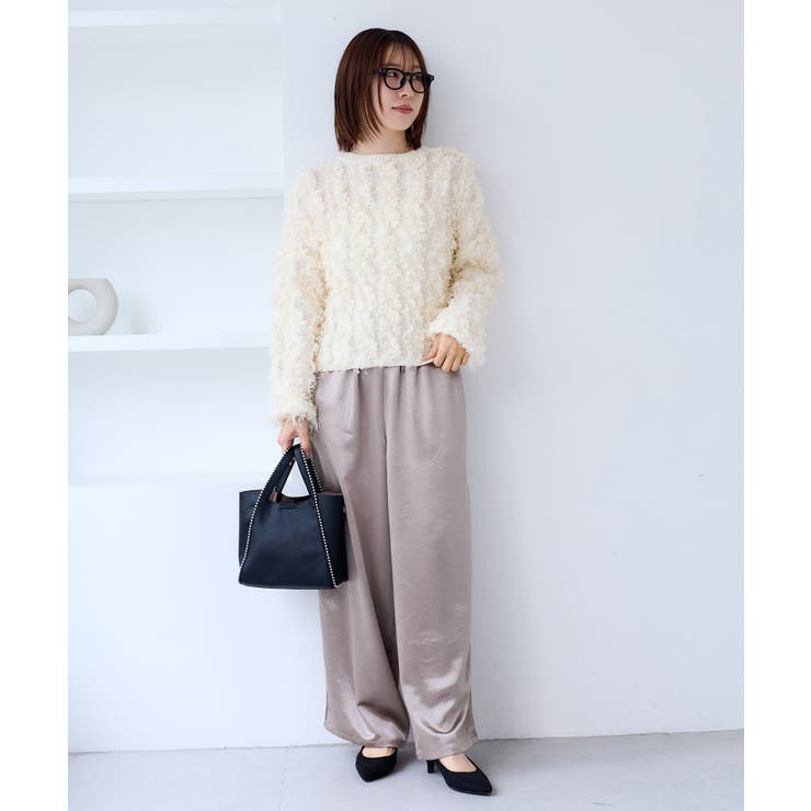 リボンヤーンフリンジニットプルオーバー | VIS  | 詳細画像2 