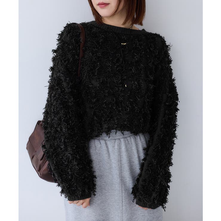 リボンヤーンフリンジニットプルオーバー | VIS  | 詳細画像24 