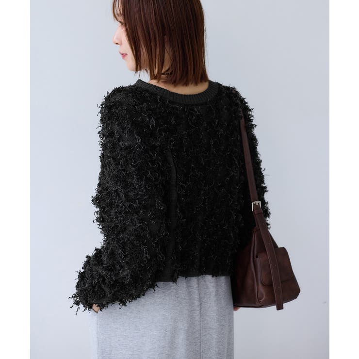 リボンヤーンフリンジニットプルオーバー | VIS  | 詳細画像25 