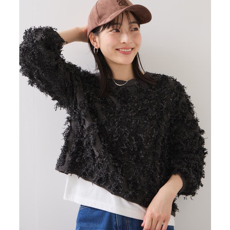 リボンヤーンフリンジニットプルオーバー | VIS  | 詳細画像28 