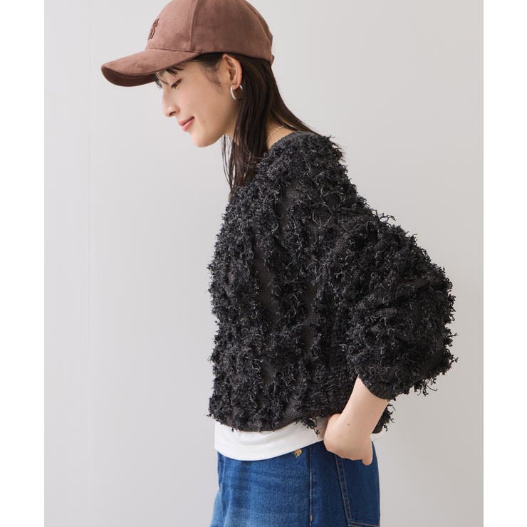 リボンヤーンフリンジニットプルオーバー | VIS  | 詳細画像29 