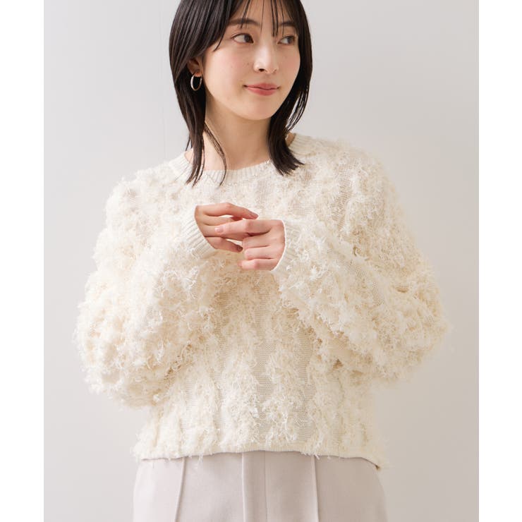 リボンヤーンフリンジニットプルオーバー | VIS  | 詳細画像38 