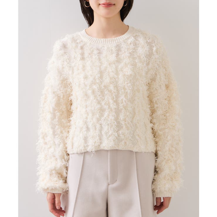 リボンヤーンフリンジニットプルオーバー | VIS  | 詳細画像39 