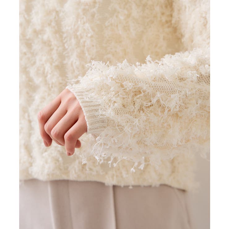 リボンヤーンフリンジニットプルオーバー | VIS  | 詳細画像45 