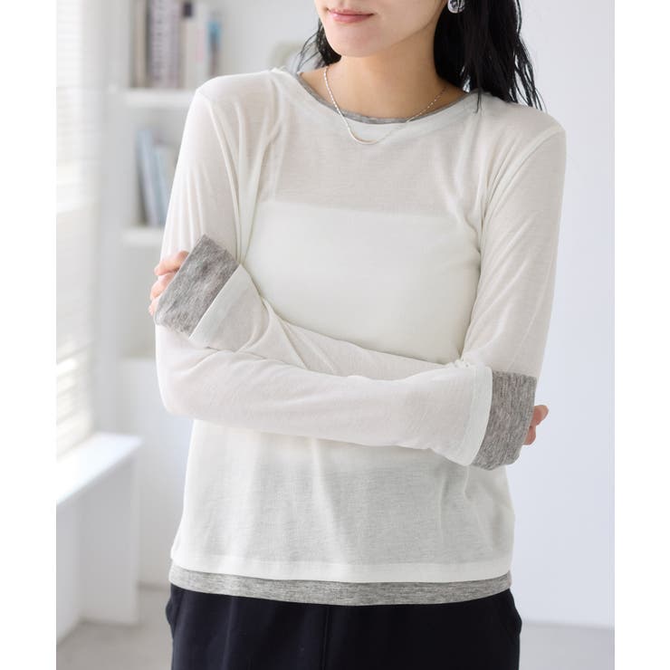 配色レイヤードシアーロンT | VIS  | 詳細画像10 