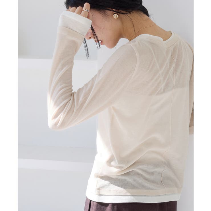 配色レイヤードシアーロンT | VIS  | 詳細画像14 