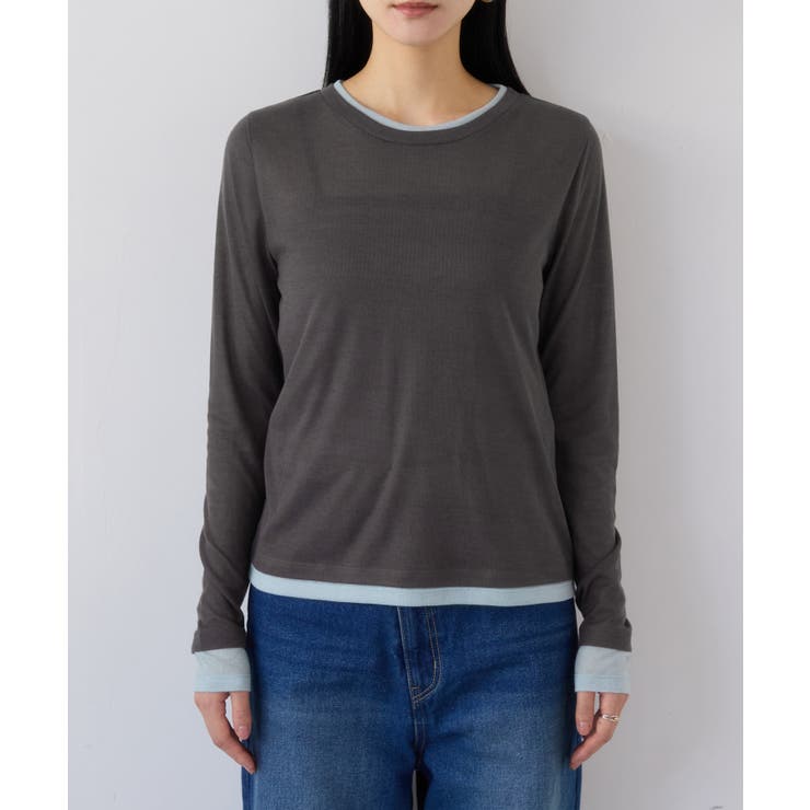 配色レイヤードシアーロンT | VIS  | 詳細画像15 