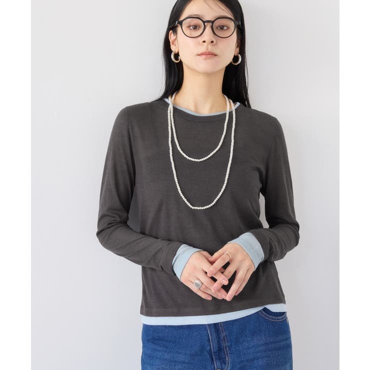 配色レイヤードシアーロンT | VIS  | 詳細画像3 