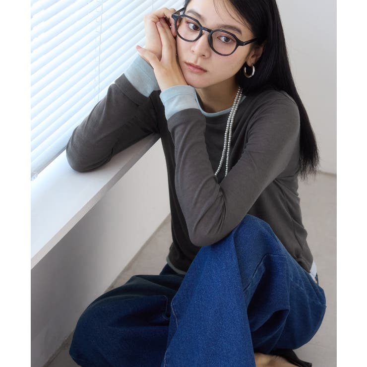 配色レイヤードシアーロンT | VIS  | 詳細画像4 