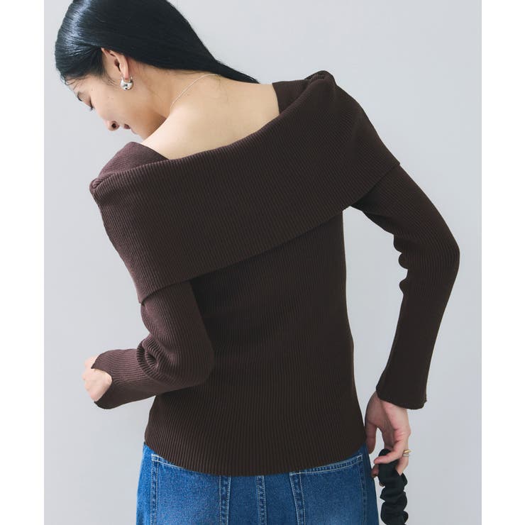 【美得】オフショルダーモチモチリブニット/好評につき再入荷 | VIS  | 詳細画像11 
