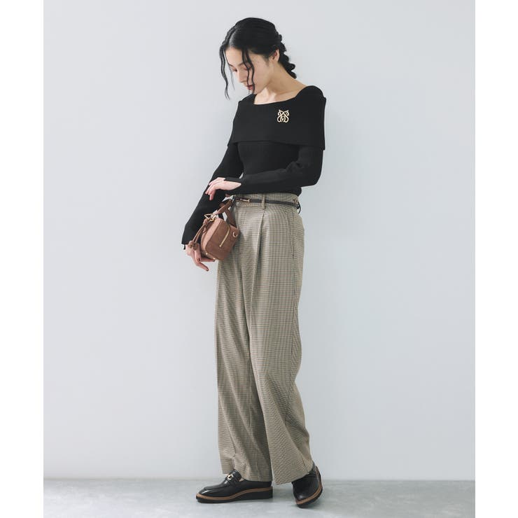 【美得】オフショルダーモチモチリブニット/好評につき再入荷 | VIS  | 詳細画像12 