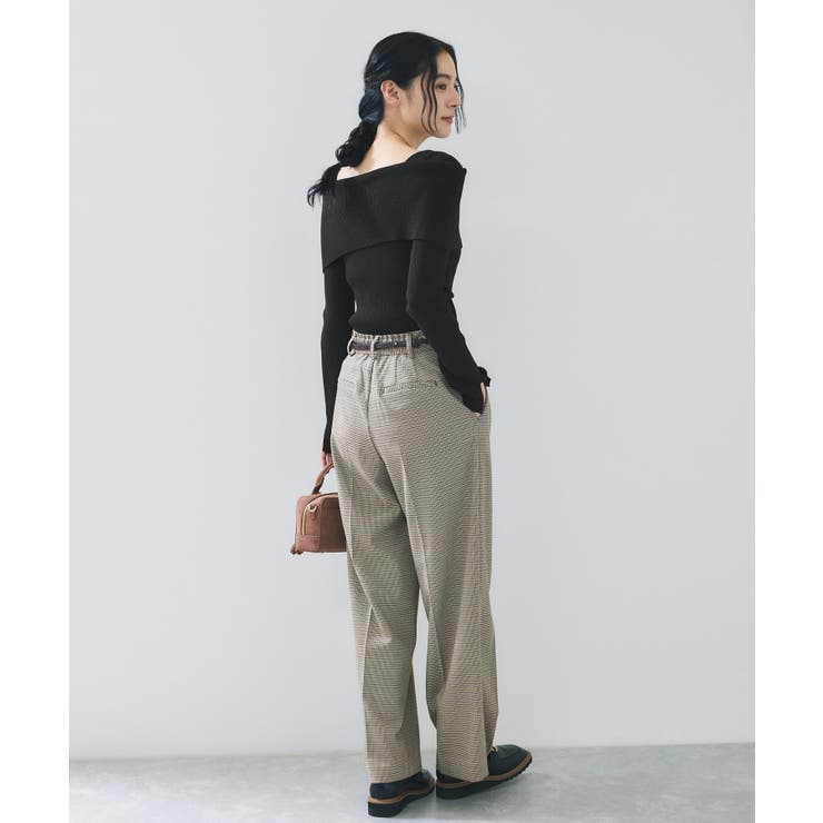 【美得】オフショルダーモチモチリブニット/好評につき再入荷 | VIS  | 詳細画像13 